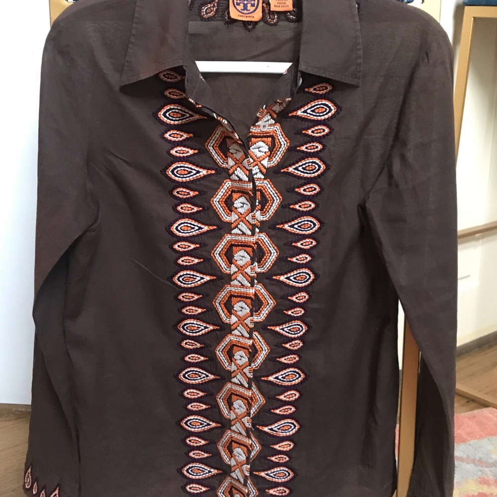 Tory Burch long sleeve cotton blouse